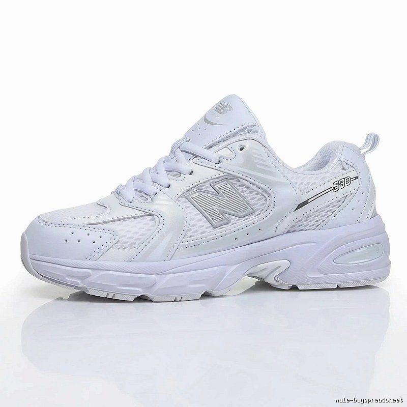 New Balance 530 retro-style white shoes