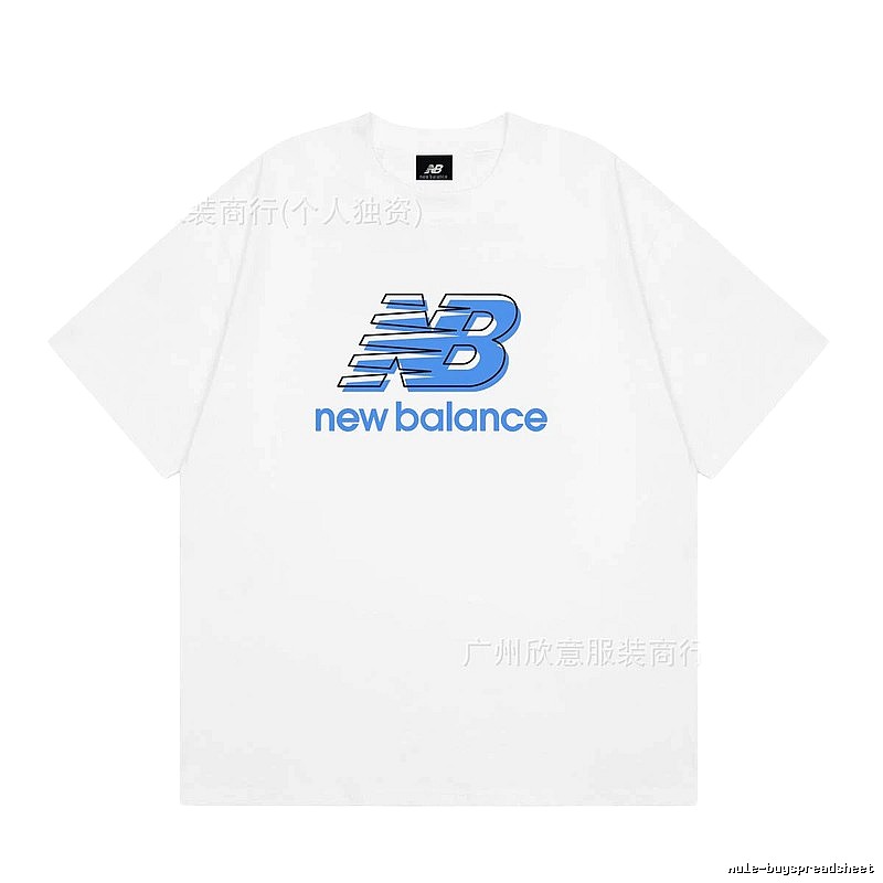 New Balance Casual Printed White Short-sleeve T-shirt