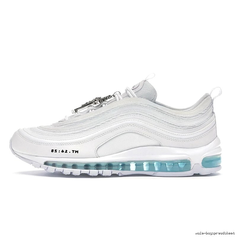 Nike Air Max 97 white trendy sneakers.