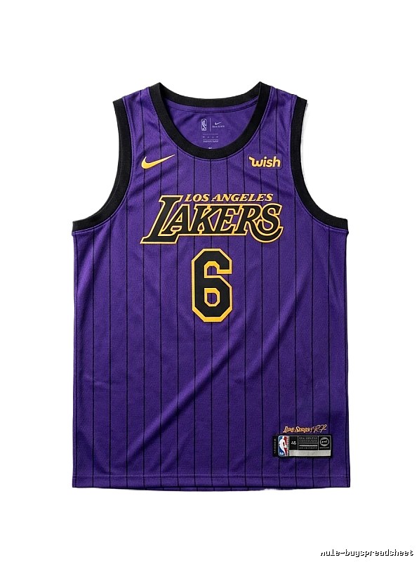 Nike LBJ Lakers purple jersey