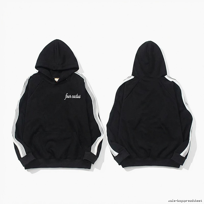 Other black hoodies with side stripes style