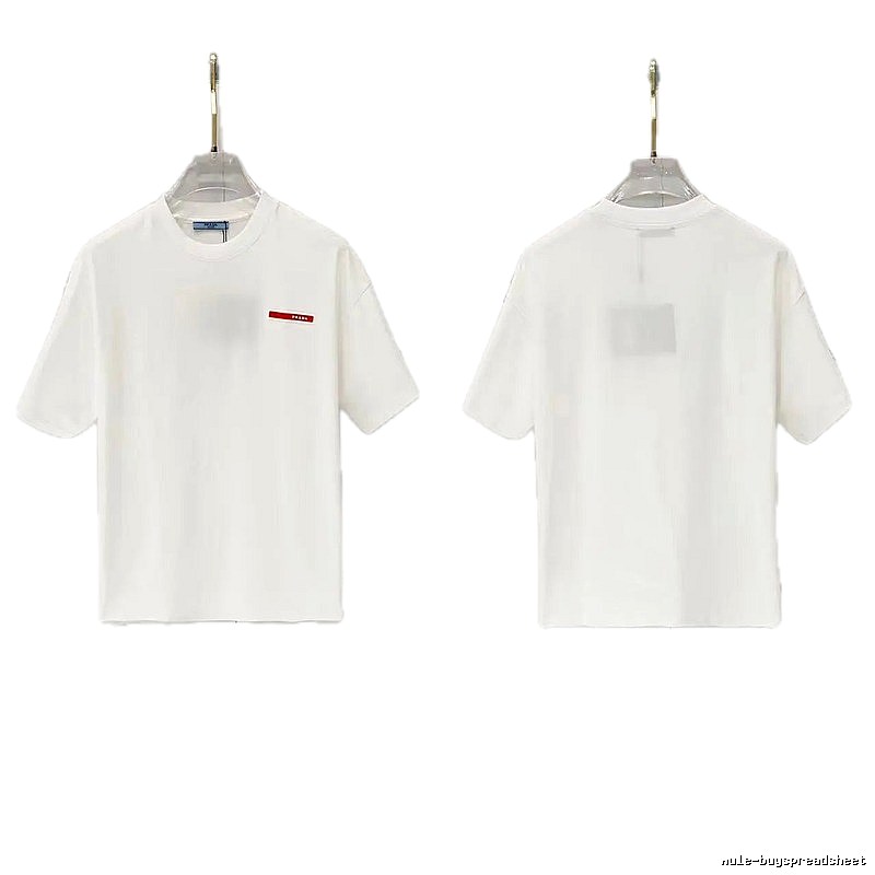 Prada Red Label Minimalist Style White Short-sleeved T-shirt