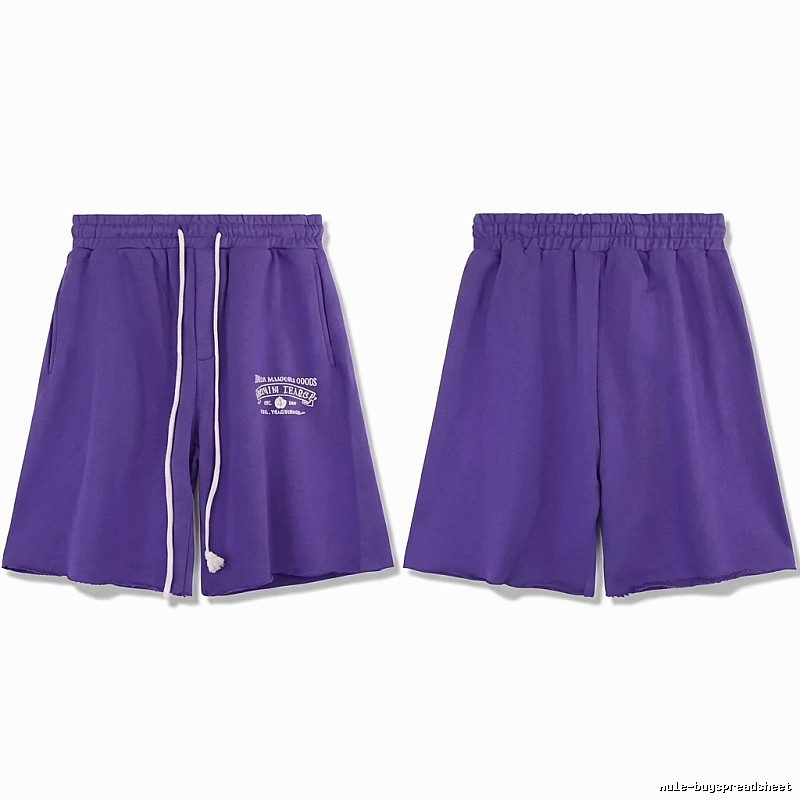 Purple trendy brand shorts of DENIM TEARS