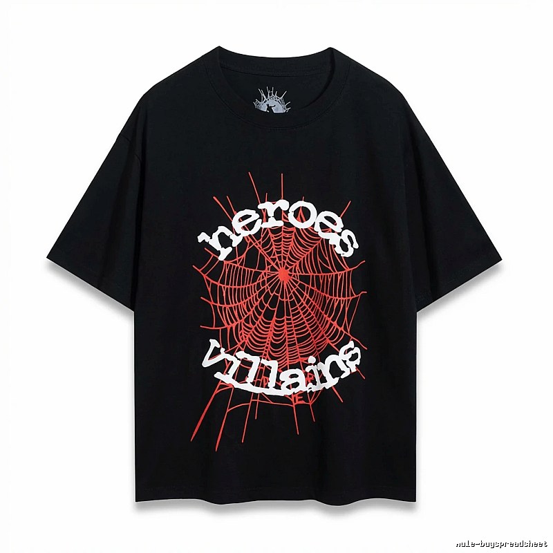 Sp5der Spider Web Style Black T-shirt