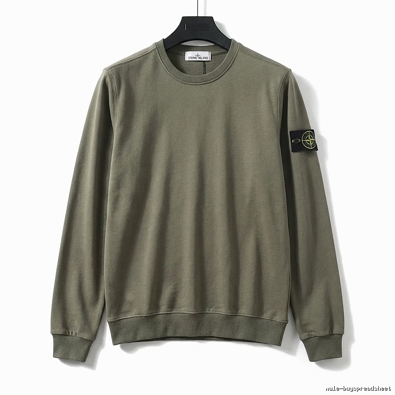 Stone Island trendy brand military green sweatshirt