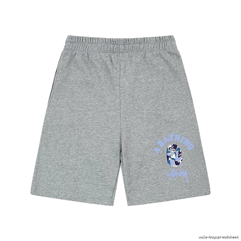 Stussy A Bathing Ape series grey shorts