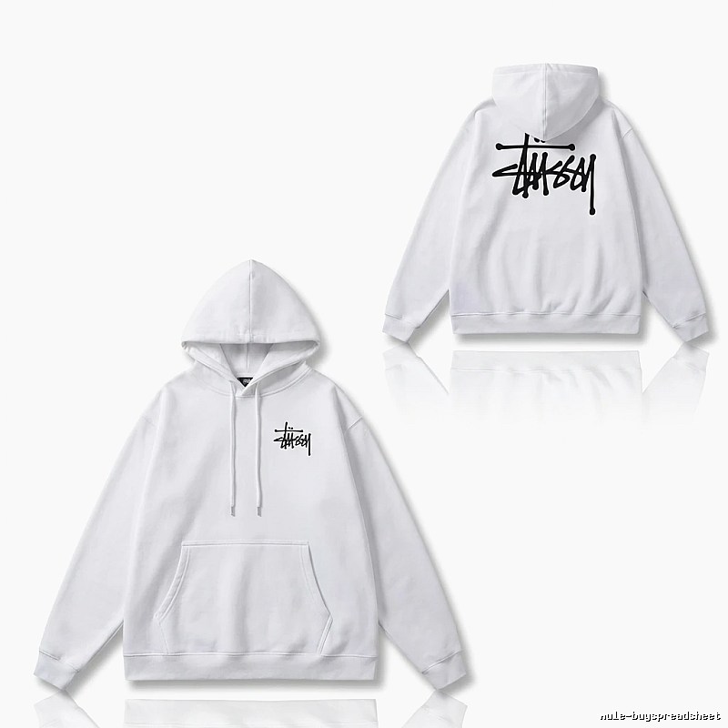 Stussy basic style simple white sweatshirt