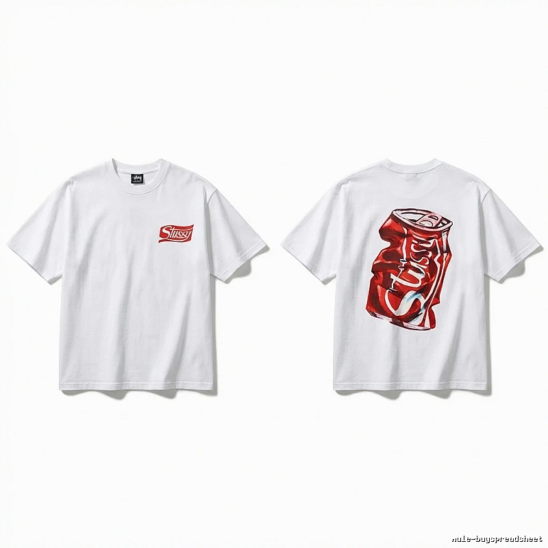 Stussy Cola Print Casual White T-shirt