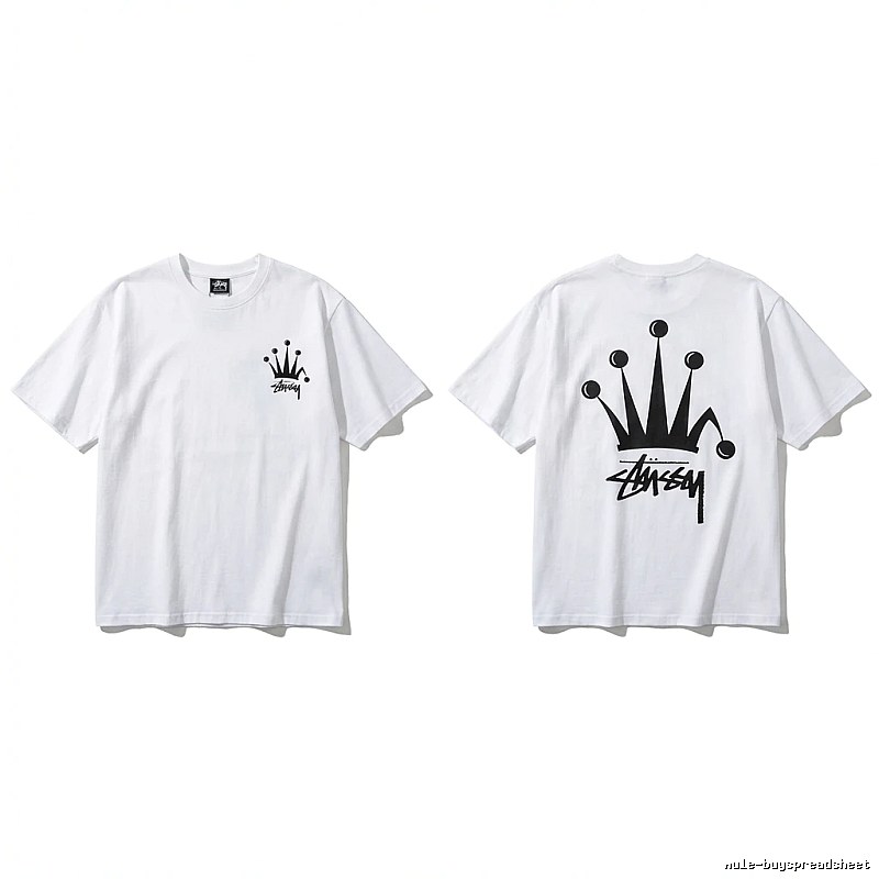 Stussy Crown Trendy Brand White T-shirt