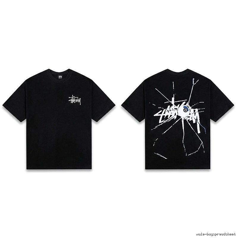Stussy dark ripped style short-sleeve shirt