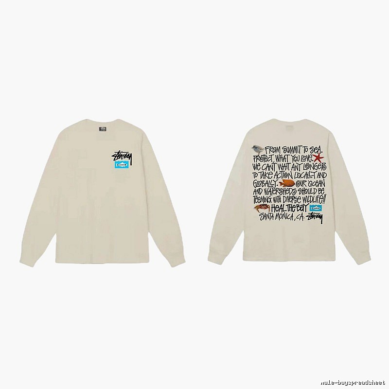 Stussy Marine Conservation Style Off-White Long-Sleeve