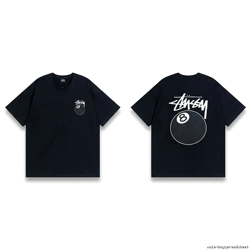 Stussy No.8 Ball Style Black T-shirt