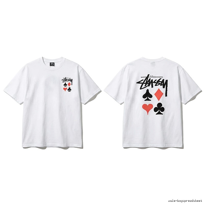 Stussy Playing Card Style White T-Shirt