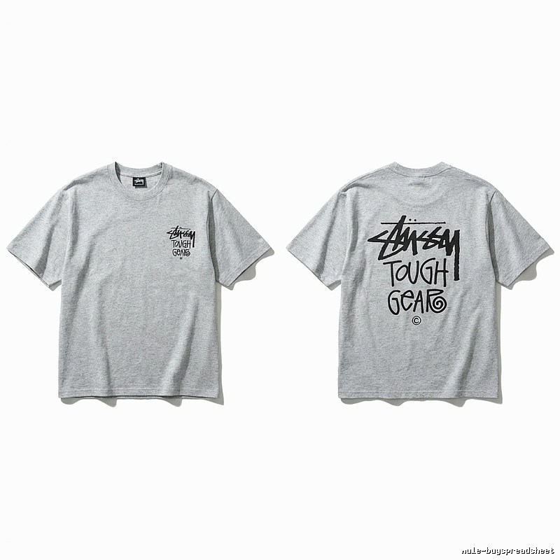 Stussy Tough Gear series grey T-shirt