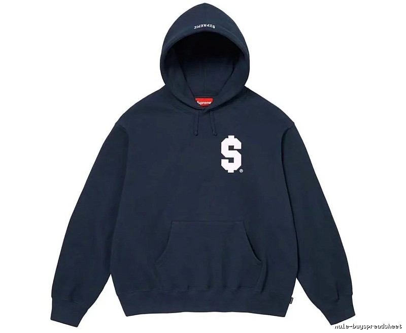 Supreme Daily Logo hoodie Gray Red Oversized with Visual Detail