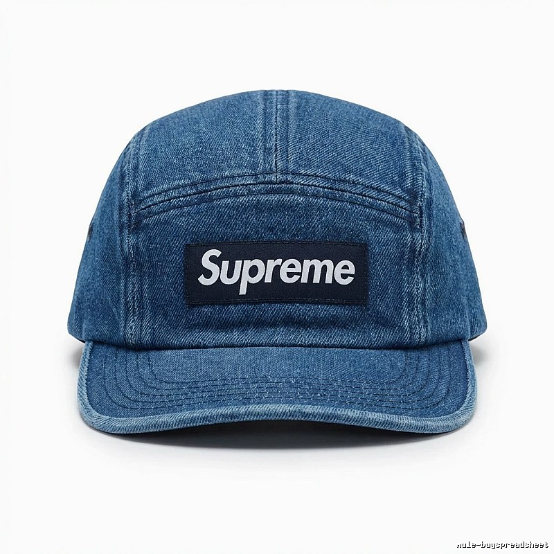 Supreme denim-style blue hat