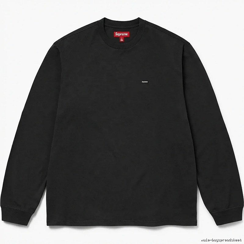 Supreme minimalist style black long-sleeved shirt