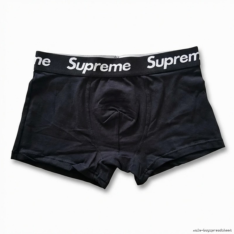 Supreme minimalist style black underwear
