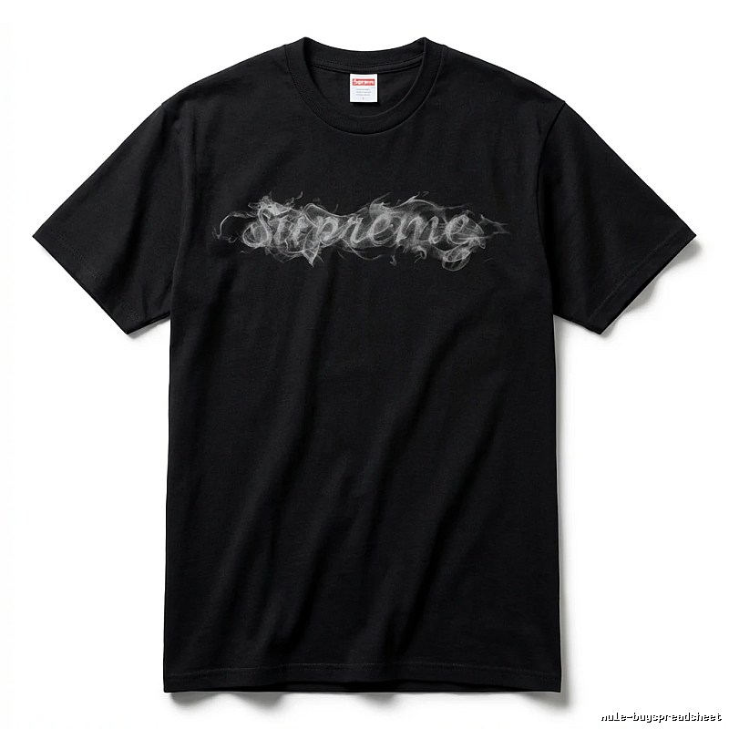 Supreme Smoke Style Black T-shirt