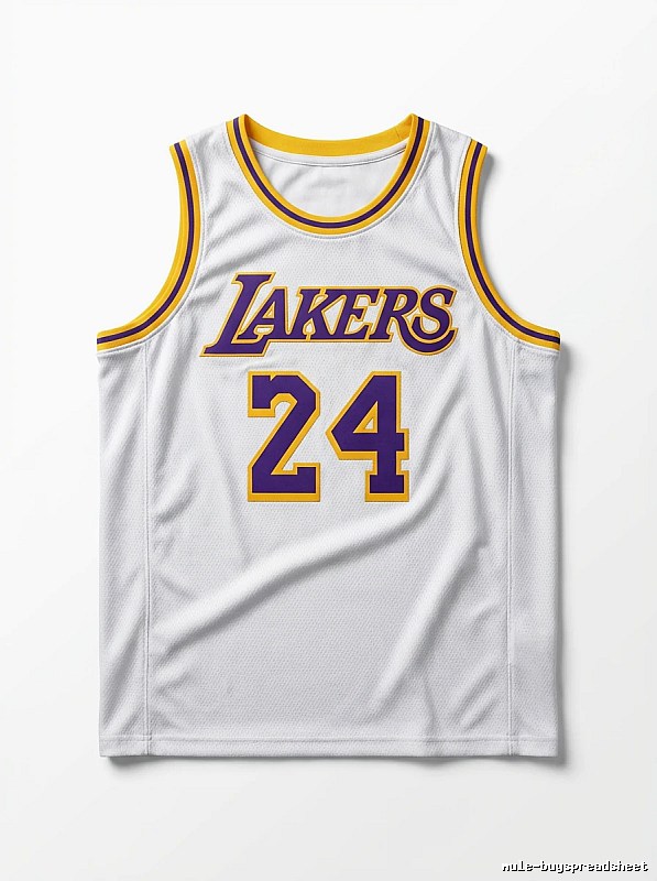 The No. 24 white jersey of the Kobe Lakers.