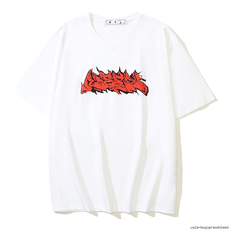 Thrasher Classic Flame logo T-shirt White Red Thrasher for Daily Styling