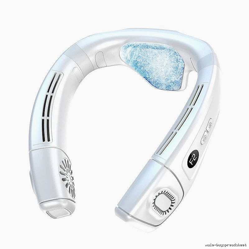 Wearable Airflow Semiconductor Neck Cooling Fan 5200m White Semiconductor Cooling Premium Gift Box