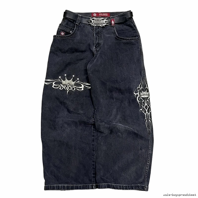 Y2K Crown Black Denim